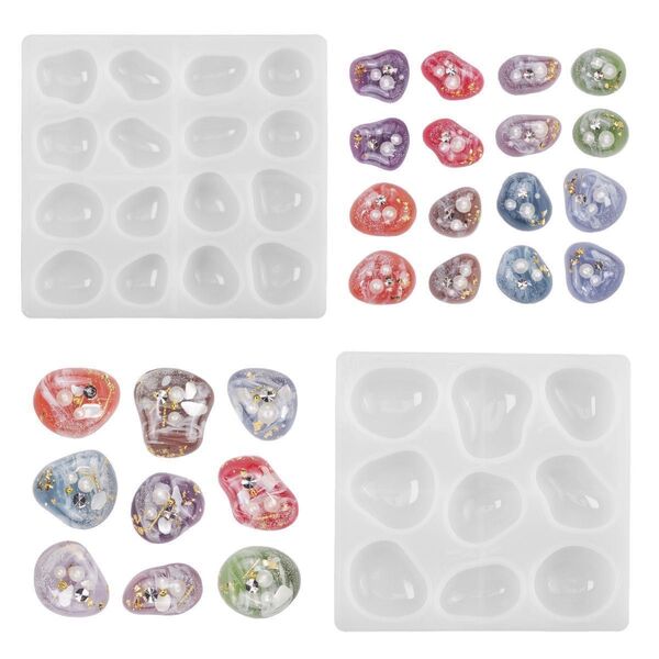 NO 408 シリコンモールド 波石ストーン 大小2点の値段