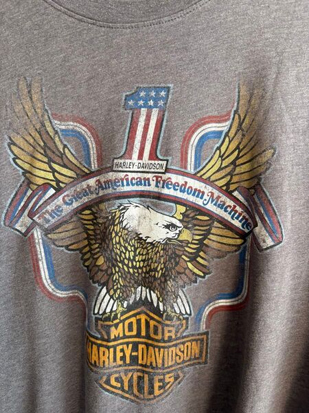 Harley-Davidson オフィシャル ハーレー グレー USA製 古着 フェード