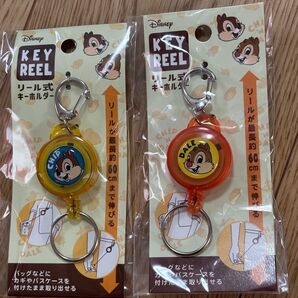 【2個セット】Disney チップとデール リール式キーホルダー