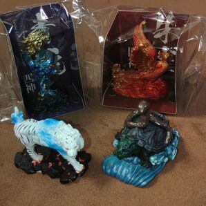 四神 【朱雀】【青龍】【白虎】【玄武】 4個セット セリア インテリア 置物 コンプリート フィギュア Seria 神社