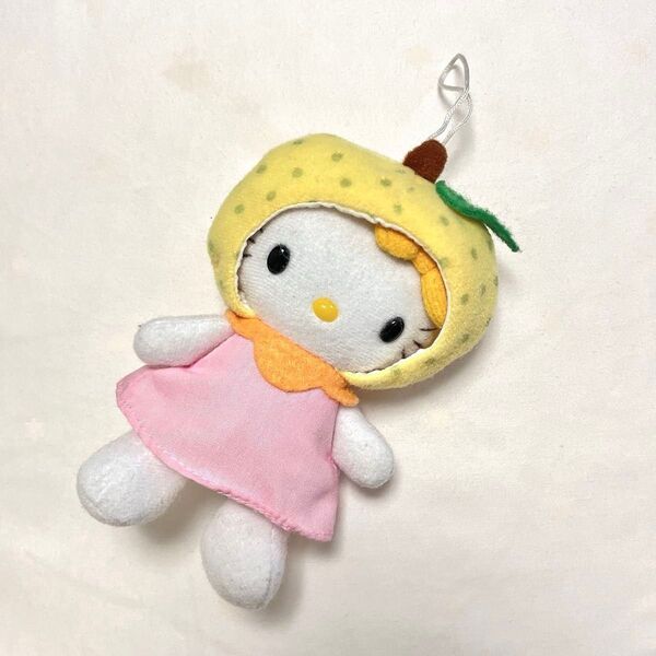Sanrio サンリオ HelloKitty ハローキティ 梨 変身ぬいぐるみ マスコット 果物 2003 ストラップ ご当地