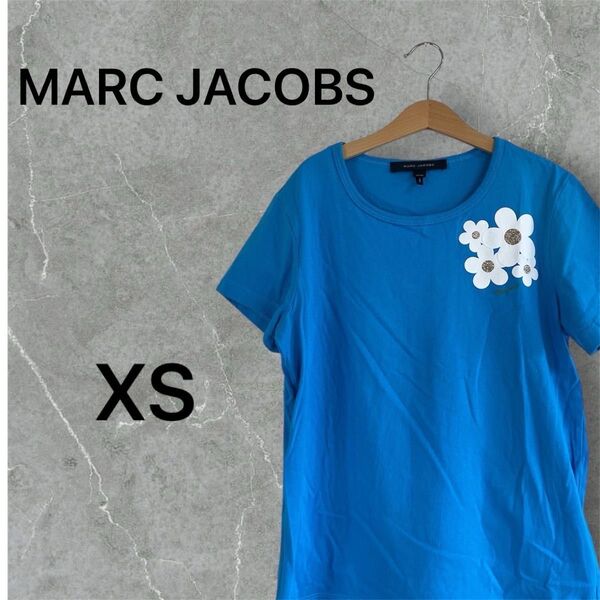 MARC JACOBS 半袖Tシャツ カットソー 青/ブルー 花 Tシャツ カットソー トップス