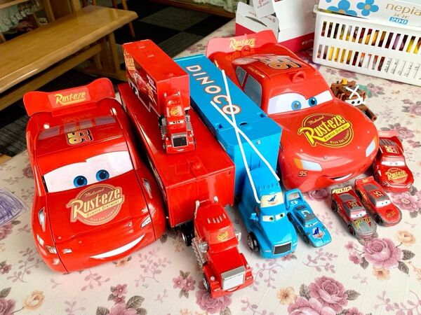 カーズ マック トレーナー くるま トミカ ポップコーンケース おもちゃ ライトニング 当時物 マックィーン ミニカー トミカ