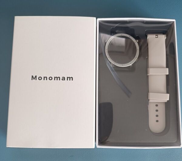 【美品】Monomam モノマム スマートウォッチ ソイラテ レディース 新品ガラスフィルム2枚付 腕時計 SW-V65-SLT
