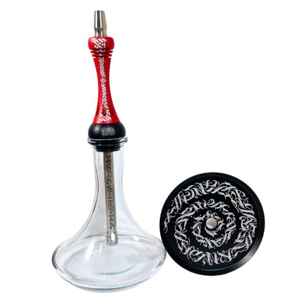 新品 アルファフーカ モデル エックス アーティストコレクション レッドマット 赤 シーシャ本体 パイプ ボトル付き レーザー彫刻