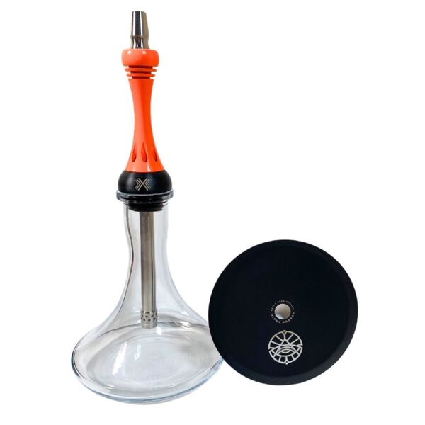【新品未使用】Alpha Hookah model X ORANGE FLUOR オレンジ 橙 ボトル付き シーシャ本体 パイプ