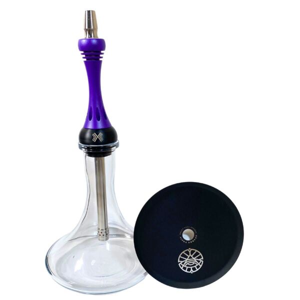 【新品未使用】Alpha Hookah model X PURPLE パープル PURPLE 紫 ボトル付き シーシャ本体 パイプ