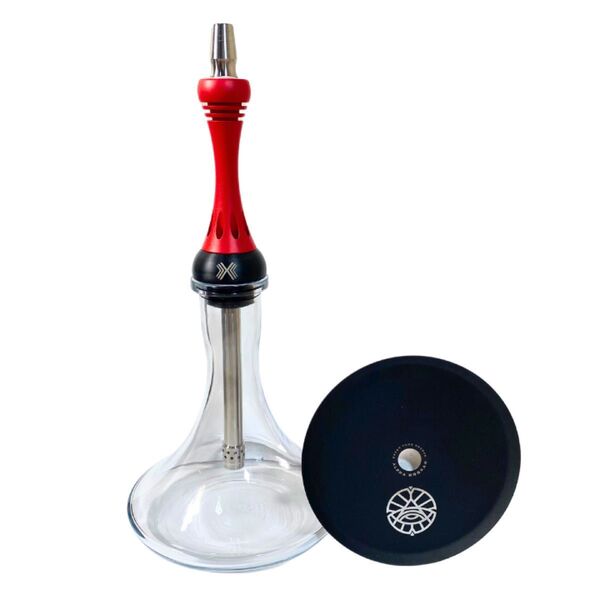 【新品未使用】Alpha Hookah model X RED MATTE 赤 ボトル付き シーシャ本体 パイプ アルファフーカー