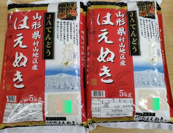 山形県産 はえぬき 5kg×2袋 令和6年産