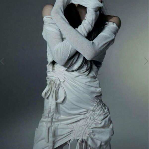 メルトザレディ meltthelady gather drawstring mini dress ミニワンピ ワンピース