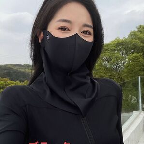 ★新品★フェイスマスク 3Dフェイスカバー 黒 UVカット 日焼け防止 冷感 紫外線対策 UVカットマスク 日焼け防止