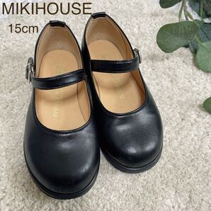 MIKI HOUSE ミキハウス フォーマル 合成皮革ワンストラップシューズす