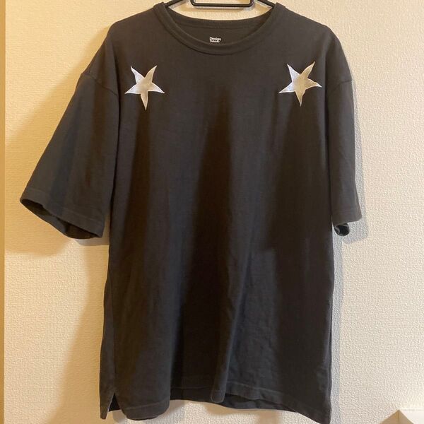 【厚手生地】グラニフの星の刺繍Tシャツ L