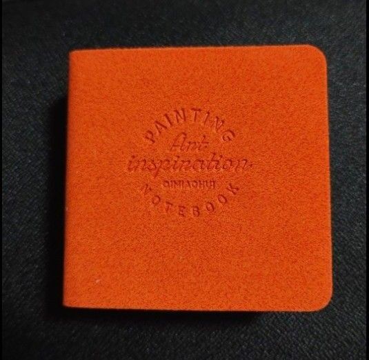 新品 ネーブルオレンジ色 ミニ厚手スケッチブック 48Sheet 50mm x 50mm
