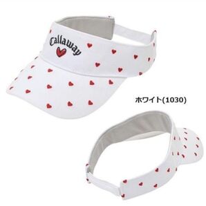 【新品】LoveCallaway ラブキャロウェイ ハート柄 サンバイザー ホワイト系