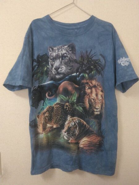 アニマル プリント Tシャツ 熱帯雨林 強い動物達 タイダイ the mountain rain forest cafe虎ライオン