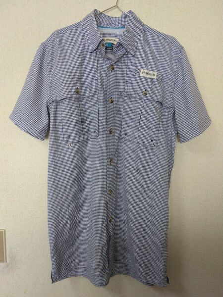 MAGELLAN OUTDOORS ギンガムチェック 半袖フィッシング シャツ colombia pfg north face