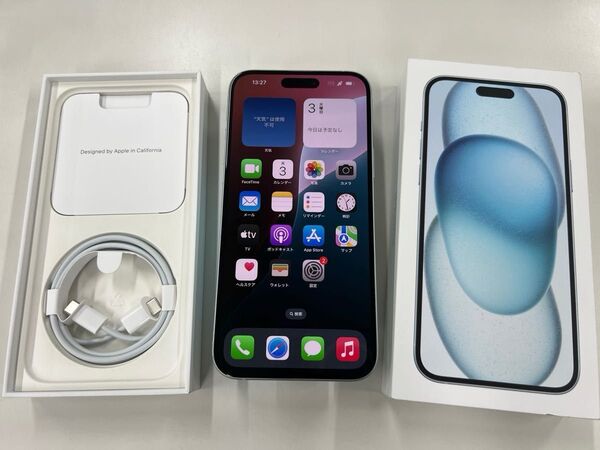 ストア版SIMフリーiPhone 15 Plus 256GB ブルー 一括購入 裏面割れ