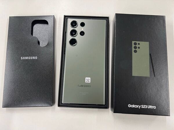 交換未使用品 SIMフリーSAMSUNG Galaxy S23 ultra SCG20 グリーン 一括〇