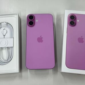 未使用近い SIMフリーiPhone 16 Plus 128GB ピンク一括購入 バッテリー100%