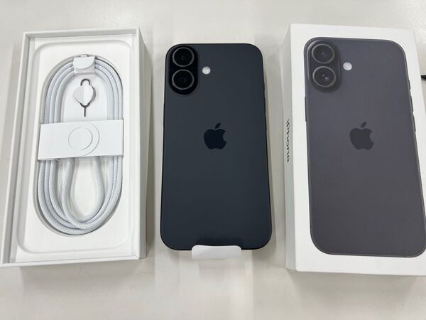 ストア版SIMフリー iPhone 16 128GB MYDQ3J/A ブラック バッテリー100% メーカー保証付き