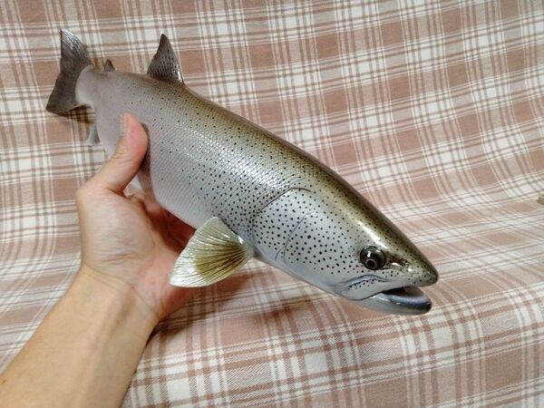 ハンドメイド 46cmイトウ 魚模型 フィギュア レプリカ オブジェ 置物 怪魚