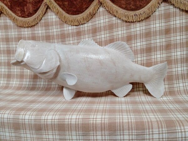 ハンドメイド 62cmブラックバス壁掛け フィギュア レプリカ ガレージキット 未塗装