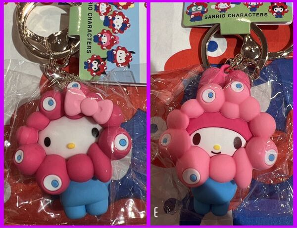 大阪万博 EXPO2025 サンリオキャラクターズ ミャクミャク なりきり立体マスコット キーホルダー クロミ&マイメロ2種セット