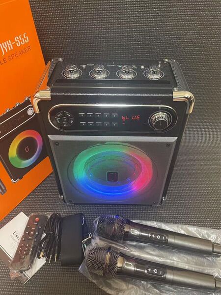 スピーカーセット 拡声器 ワイヤレスマイク2本 Bluetooth 5.0対応