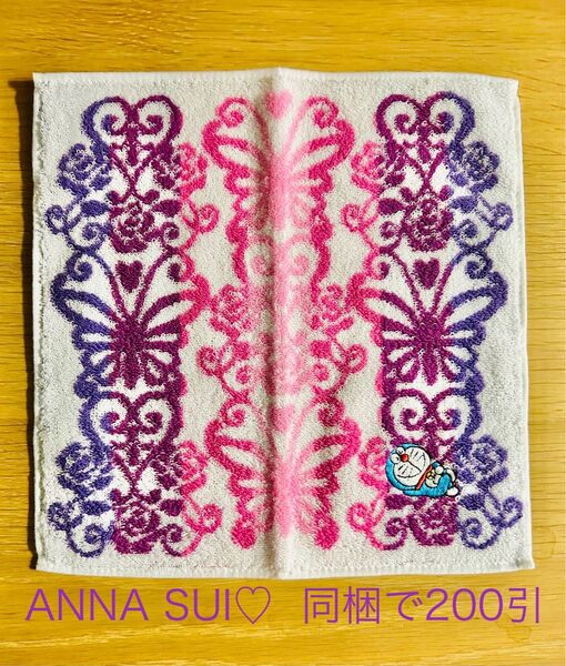 【新品】ANNA SUI×ドラえもん コラボ アナスイ タオルハンカチ 1枚