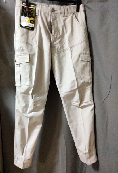 新品 シルバー グレー作業ズボン ワークパンツ 作業着下 L