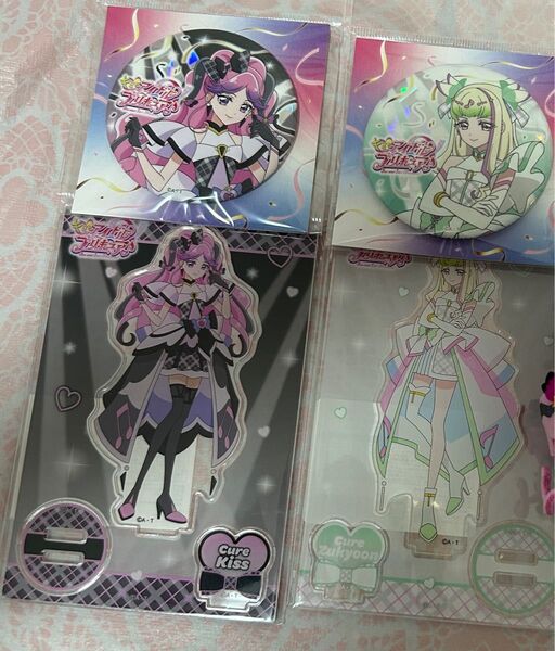プリキュア アクリルスタンド キュアズキューン キュアキッス 缶バッジ キミとアイドルプリキュア プリキュアプリティストア