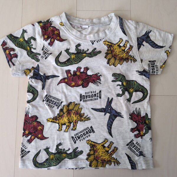 Tシャツ 半袖Tシャツ 恐竜柄 120cm