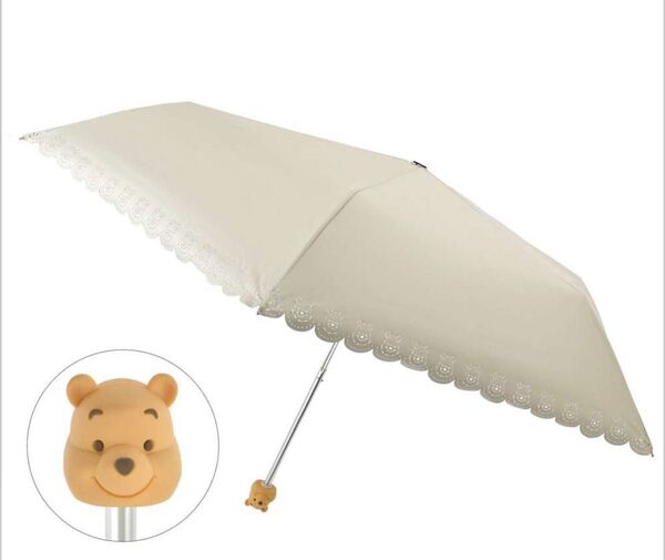 ディズニー プーさん 日傘 折りたたみ傘 晴雨兼用 新品