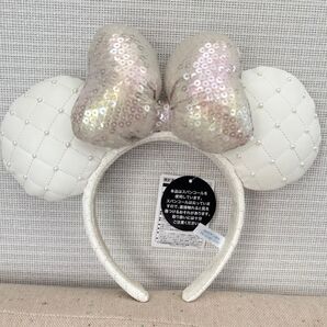 ディズニー カチューシャ ミニー レザー パール 新品
