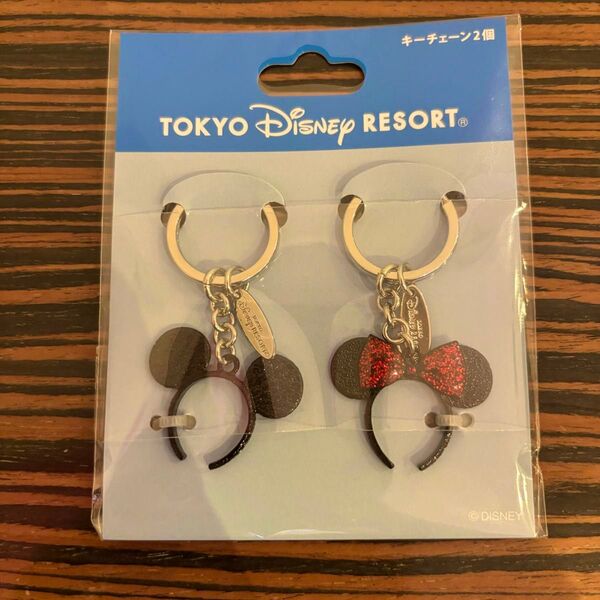 ディズニー ペアキーホルダー カチューシャ 新品 ミッキー ミニー