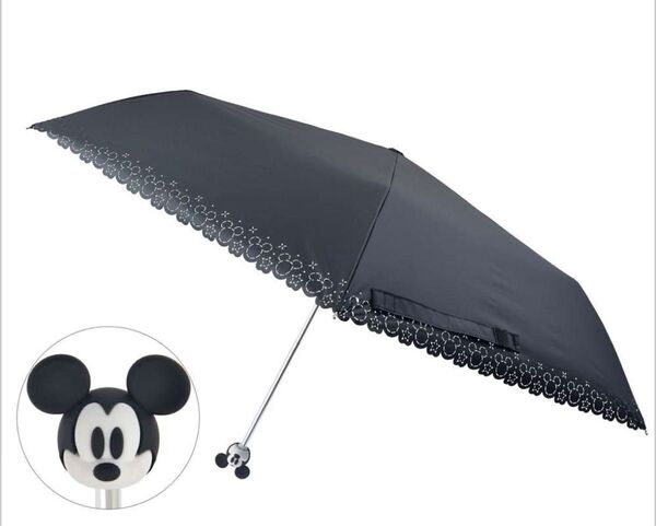 ディズニー 日傘 ミッキー 折りたたみ傘 晴雨兼用 新品