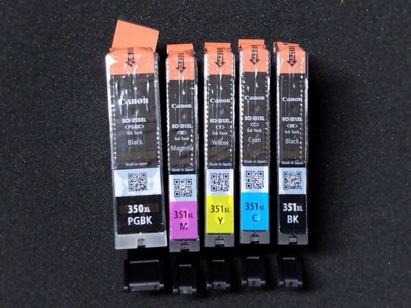 Canon BCI-350XL PGBK BCI-351XL Y/C/M/BK 5色セット 大容量純正インク ジャンク扱 キヤノン