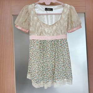 ロジータ パフスリーブ 半袖トップス ブラウス レース 春夏 トップス