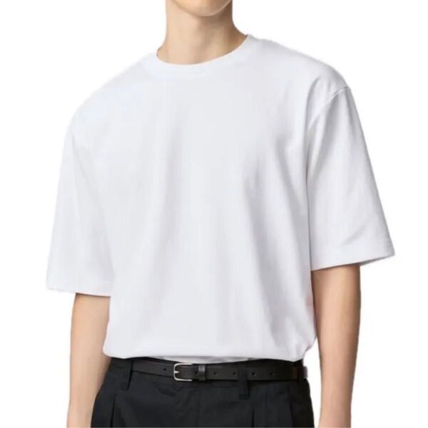 エアリズムコットンオーバーサイズTシャツ 5分袖 Mサイズ UNIQLO U ユニクロ ホワイト