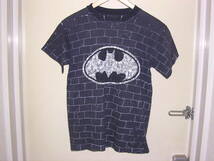 80s 90s USA製 SSI DC COMICS BATMAN Tシャツ 16/18 黒 総柄 vintage old バットマン 映画 ムービー_画像4