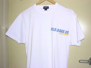 90s 00s Ralph Lauren POLO JEANS Logo принт футболка S белый vintage old