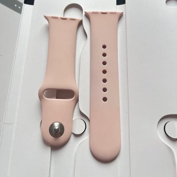 【純正】Apple Watch シリコンバンド ピンクサンド 薄ピンク ベルト