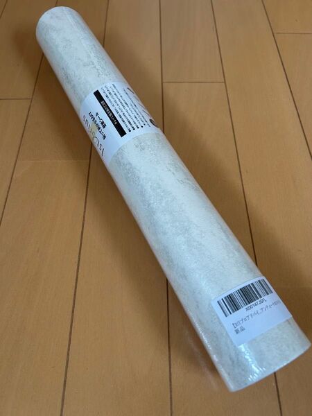 【新品】40cm×10m コンクリート調 厚手壁紙シール (アンティークホワイト)