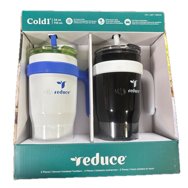 リデュース タンブラー 710ml×2本 ストロー付き ステンレスタンブラー 蓋付き タンブラー 真空断熱