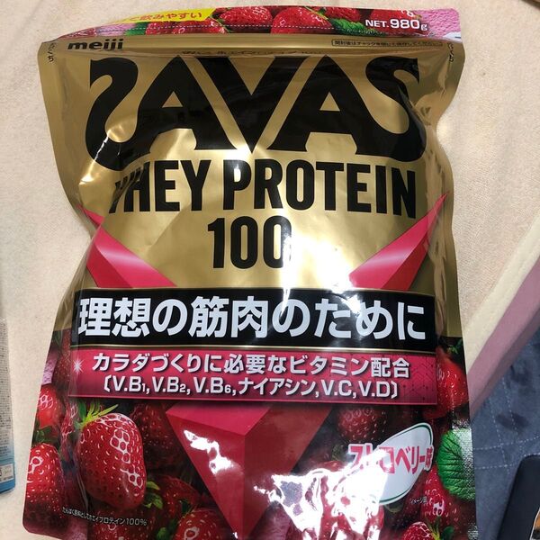 ザバス ホエイプロテイン100 ストロベリー風味 980g × 1袋