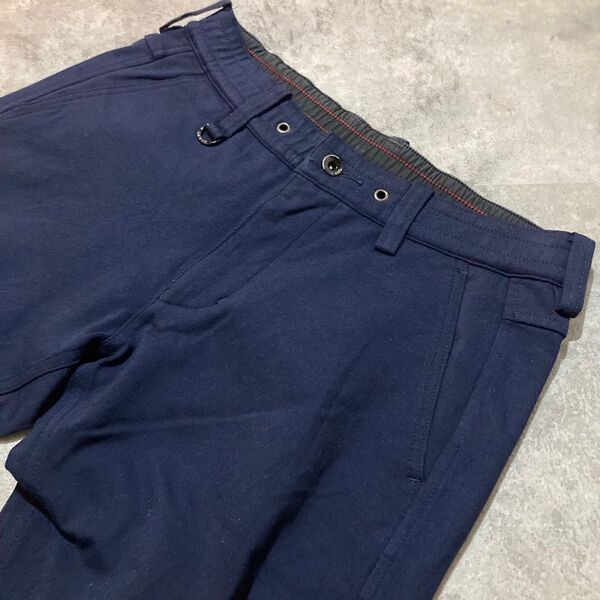 【NICOLE CLUB FOR MEN】ストレッチ テーパードパンツ ネイビー サイズ46 スウェットデニム トラウザーパンツ