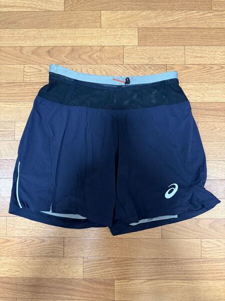 アシックス ネイビー ランニングパンツ Sサイズ