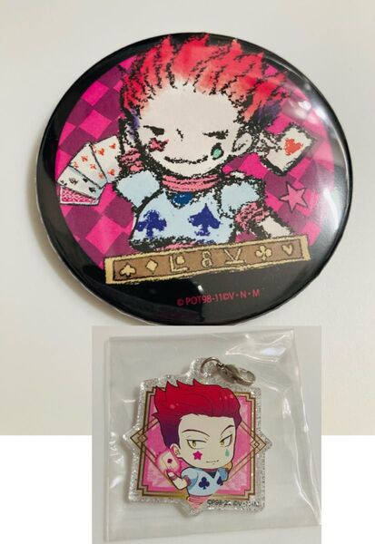 ヒソカ グラフアート 缶バッジ アニメイトカフェ アクリルキーホルダー