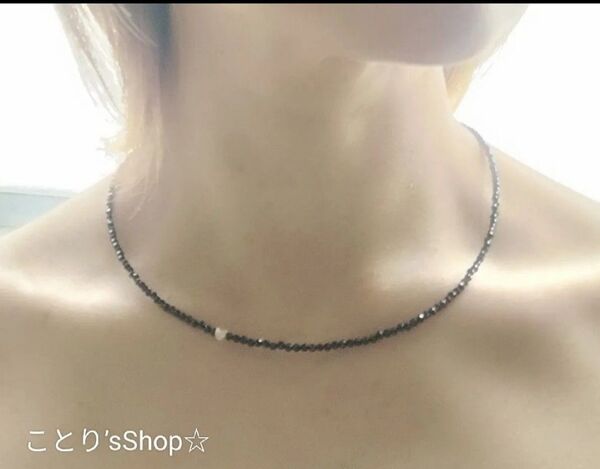 カレンシルバー ブラックスピネルネックレス アシンメトリー ツーウェイ シルバーネックレス 華奢ネックレス 軽い オシャレ 美麗